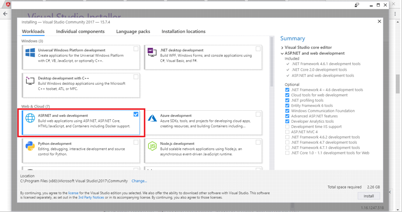 visual studio community 2015 update