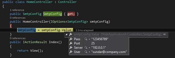 Configuration Model in ASP.NET CORE